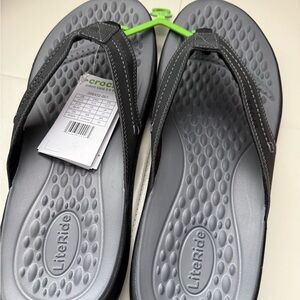 Crocs LiteRide Black and Gray Sandals